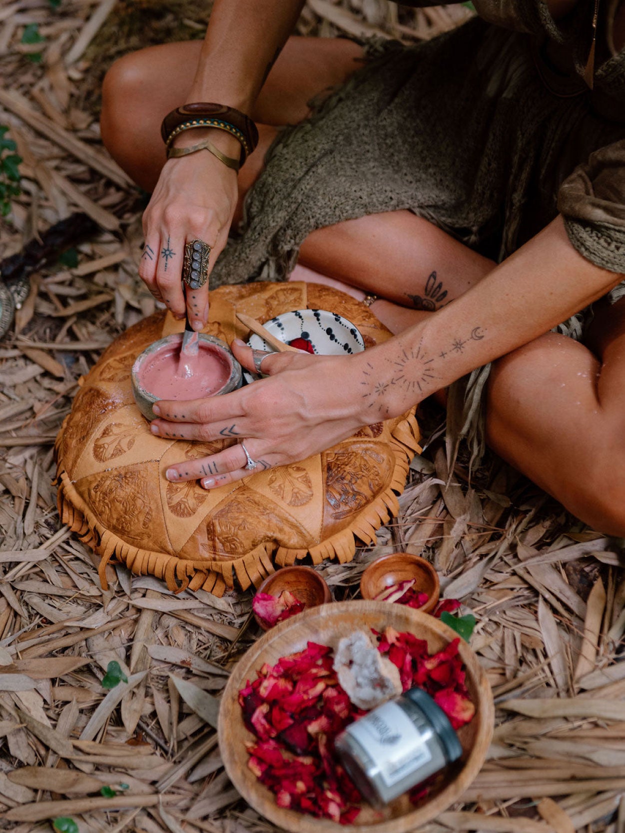 Making Hibiscus Clay Mask