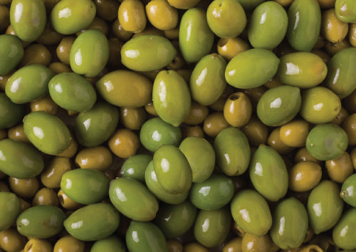 brown olives in a pile